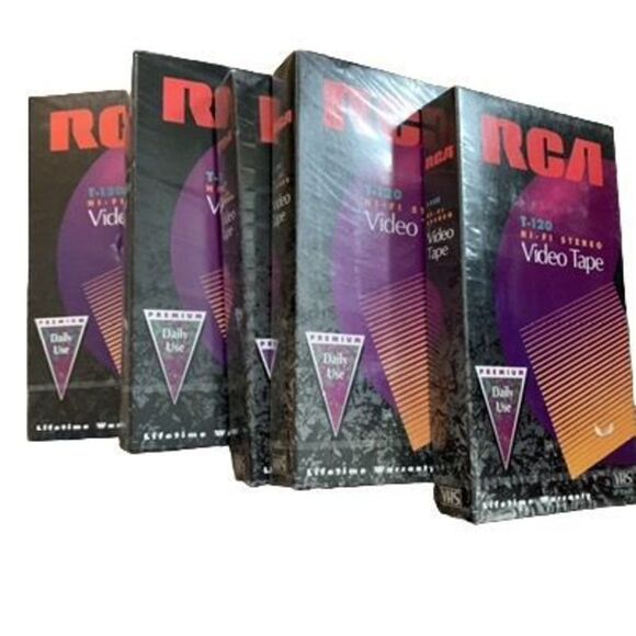 5 RCA T-120 Premium Daily Use Blank VHS Video Tapes - Picture 1 of 5